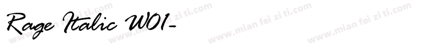 Rage Italic W01字体转换